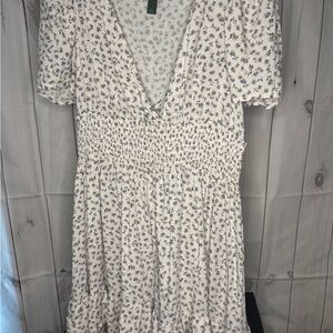 Wild Fable White Floral Midi Dress